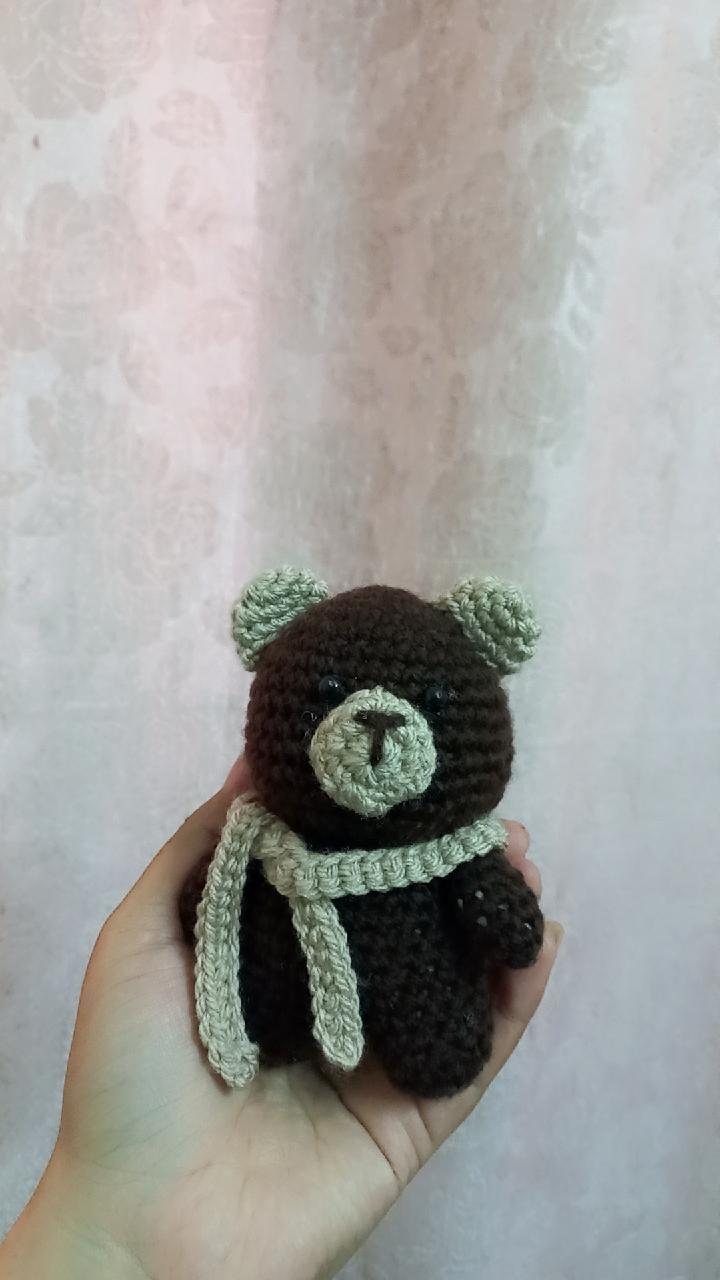 Cocoa Mini Bear — handmade crochet plushies